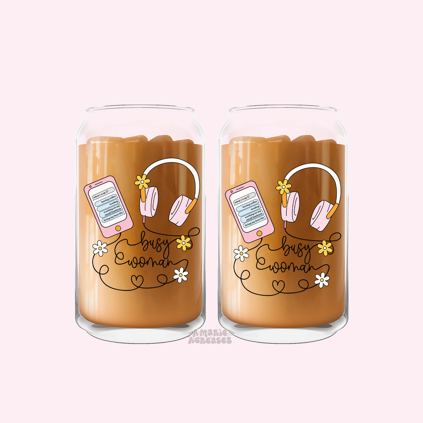 Busy Woman Glass Cup