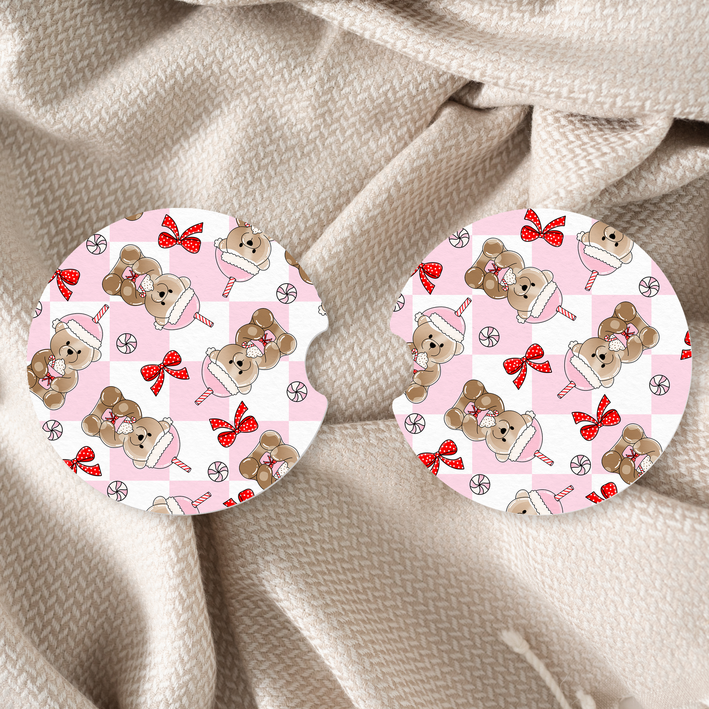 Christmas Bears Car Coaster