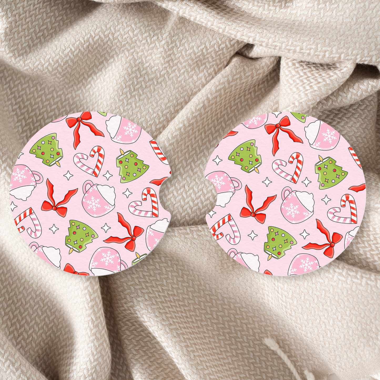 Cozy Christmas Car Coaster