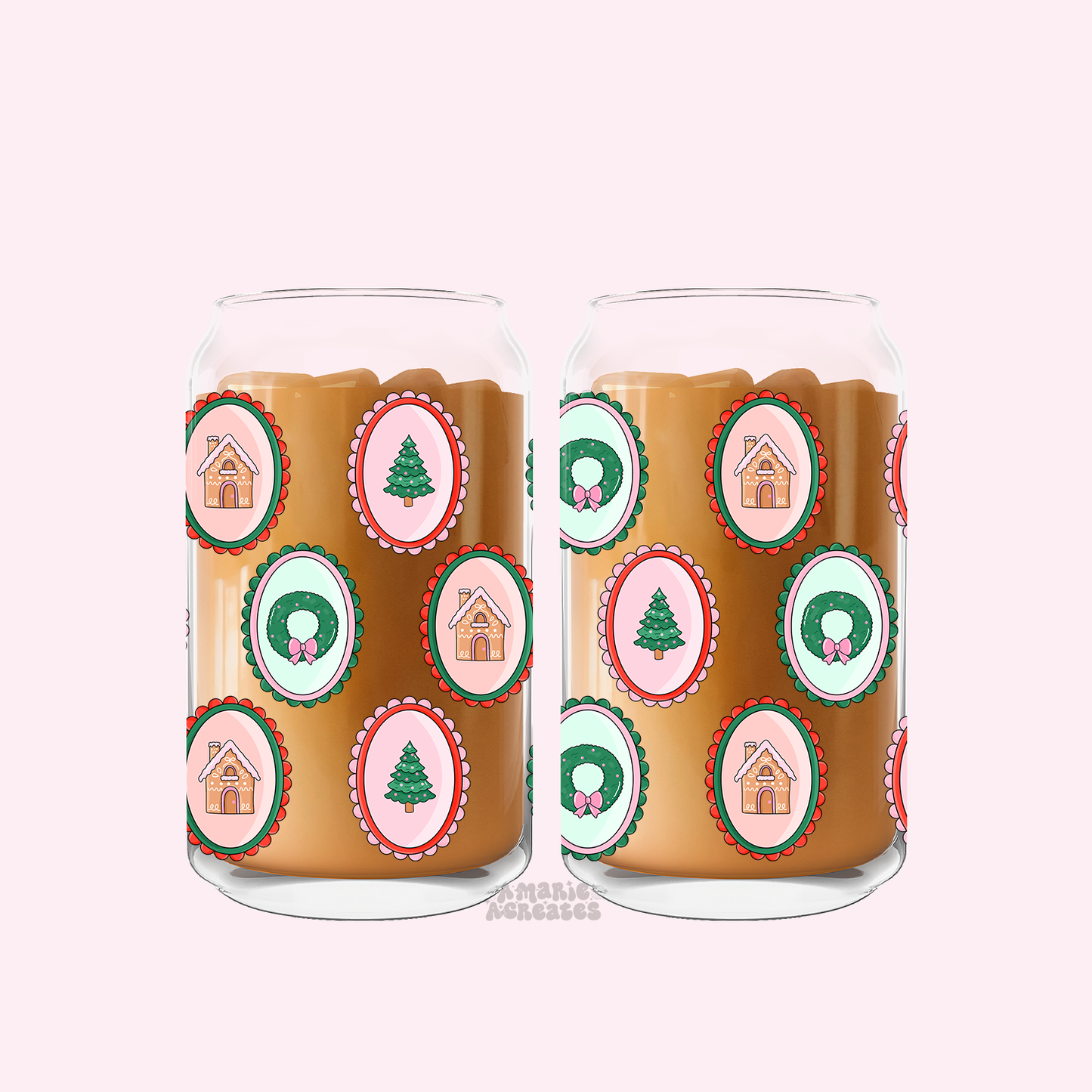 Christmas Frames Glass Cup