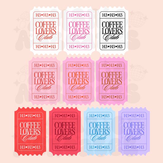 Coffee Lovers Club Stamp Sticker