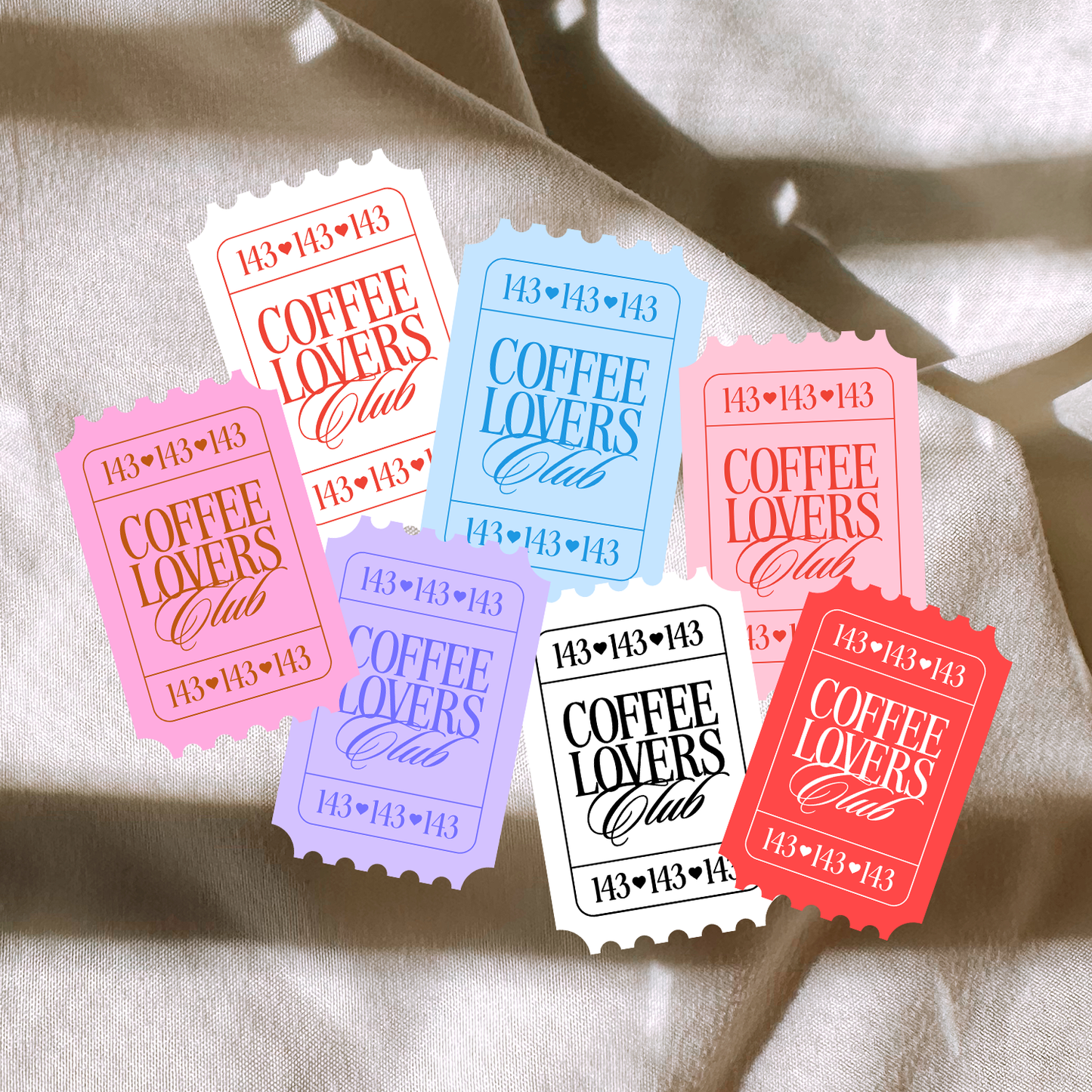 Coffee Lovers Club Stamp Sticker