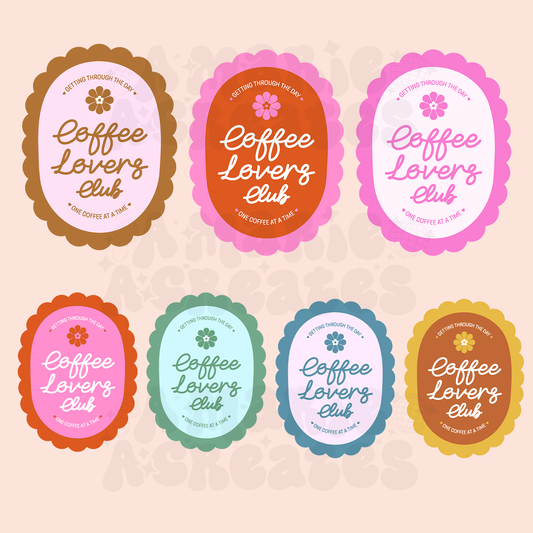 Coffee Lovers Club Glass Cup