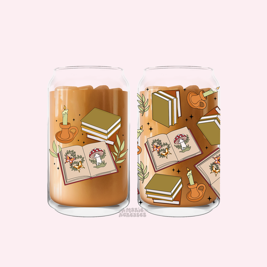 Cottagecore Reads Glass Cup