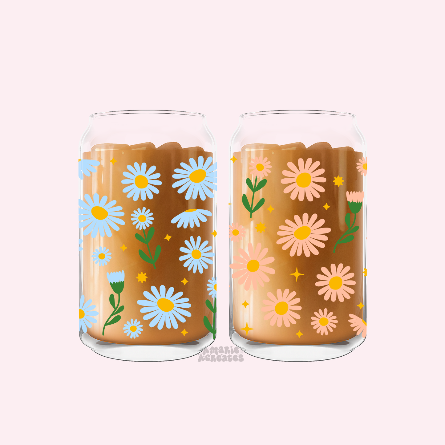 Daisies Garden Glass Cup