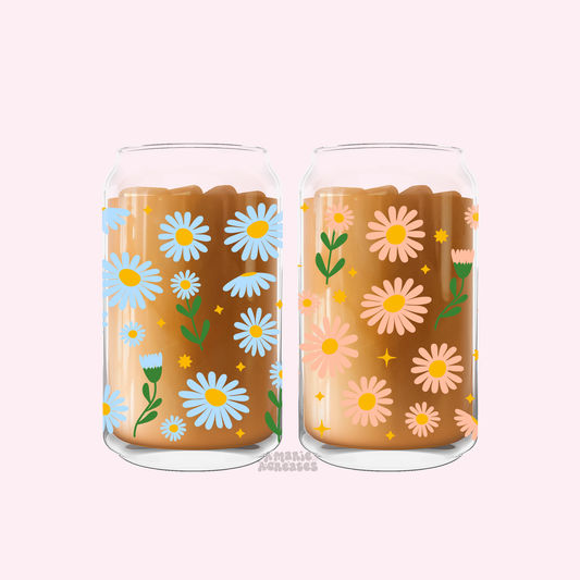 Daisies Garden Glass Cup