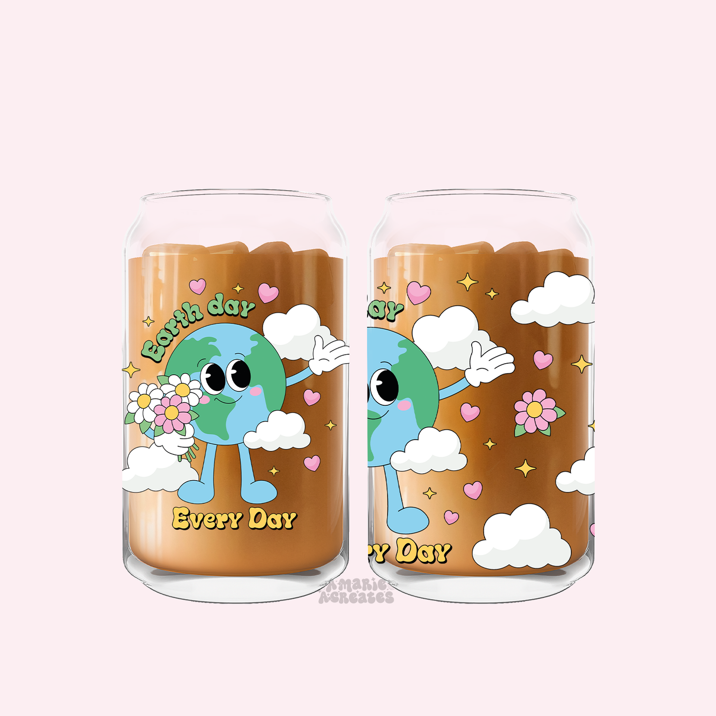 Earth Day Every Day Glass Cup