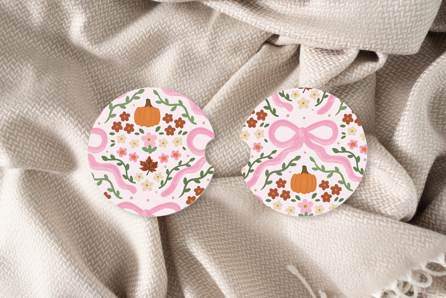 Fall Coquette Car Coaster