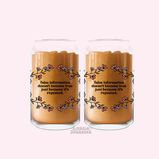 False Info Glass Cup