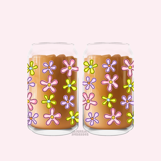 Flower Power Glass Cup