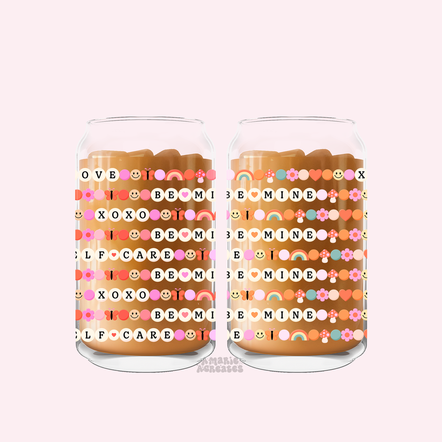 Friendship Bracelet Glass Cup