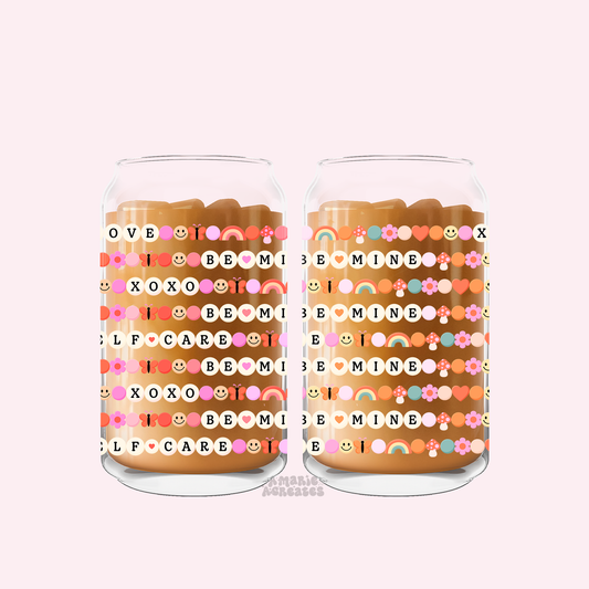 Friendship Bracelet Glass Cup