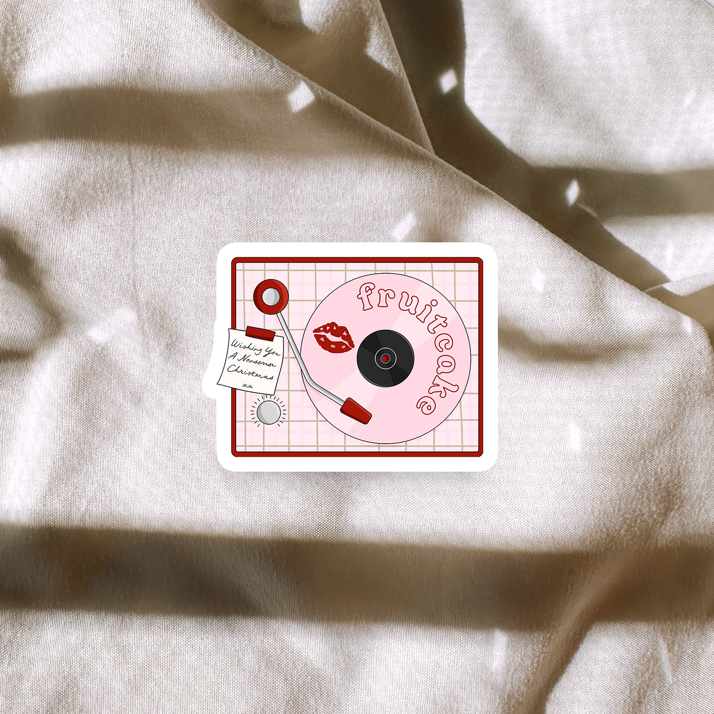 Fruitcake Nonsense Christmas Sticker