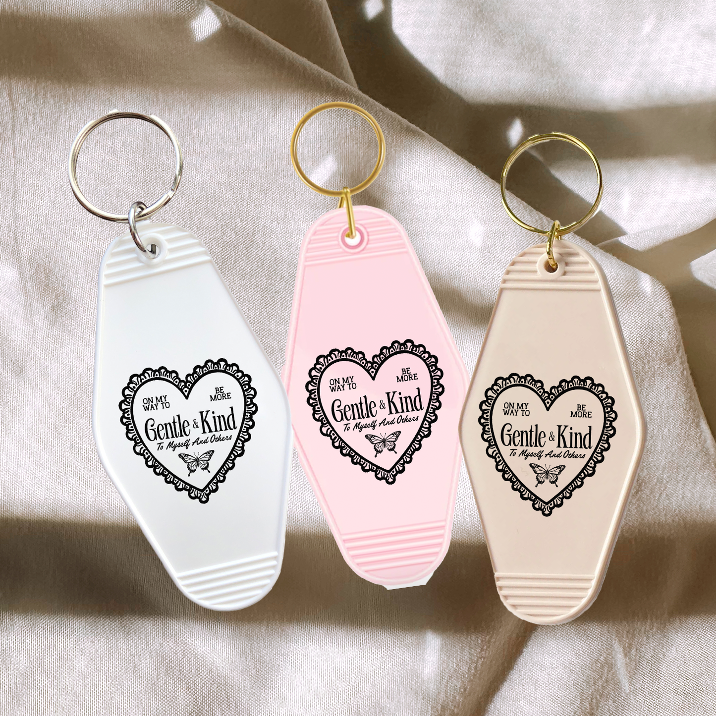 OMW To Be More Gentle & Kind Keychain