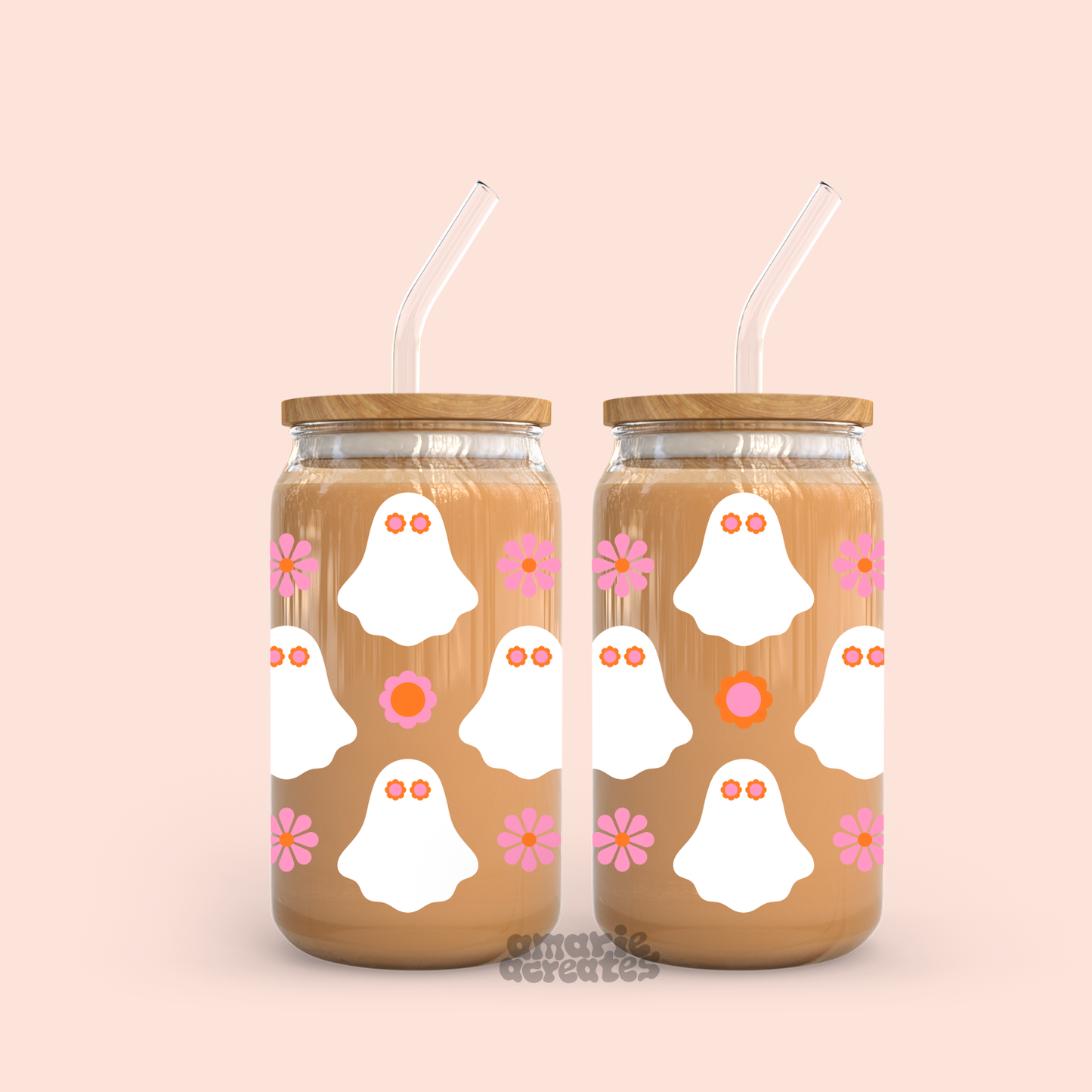 Groovy Ghosties Glass Cup