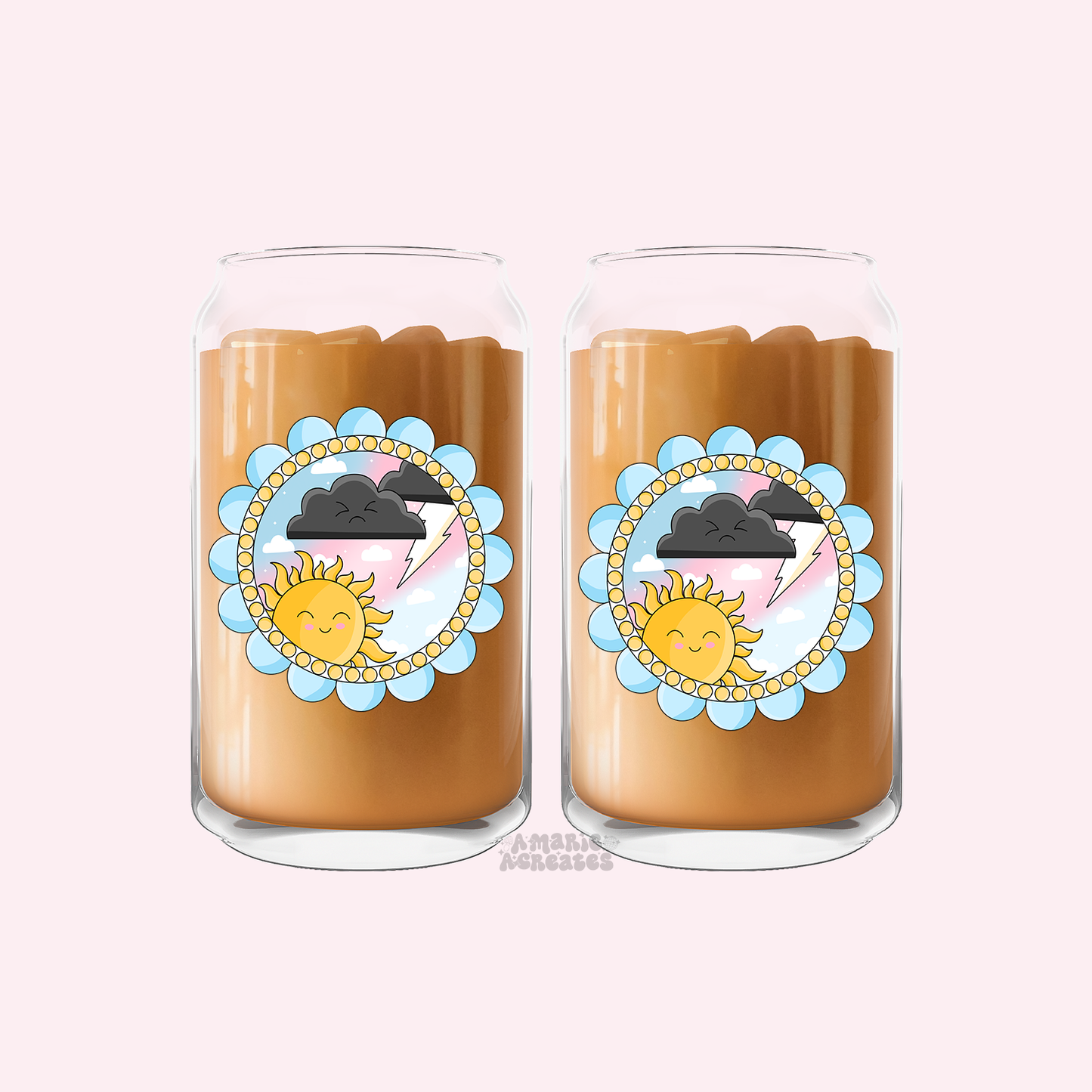 Grumpy Sunshine Glass Cup