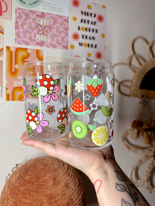 Cottagecore Mushie Glass Cup