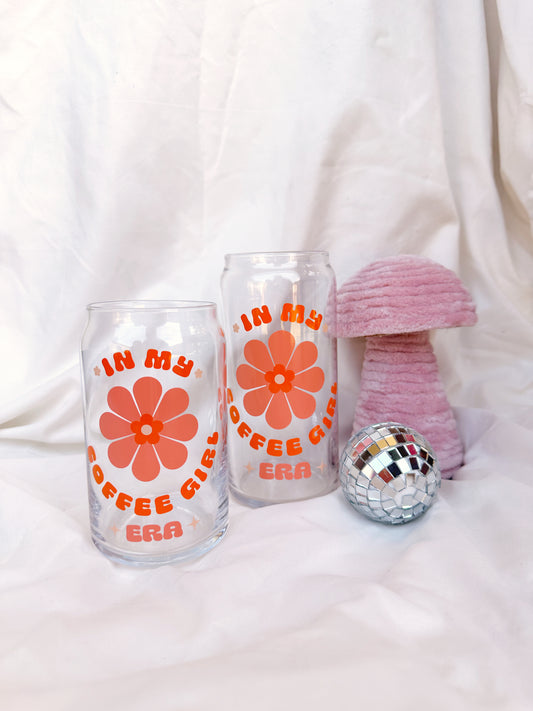 In My Coffee Girl Era Glass Cup