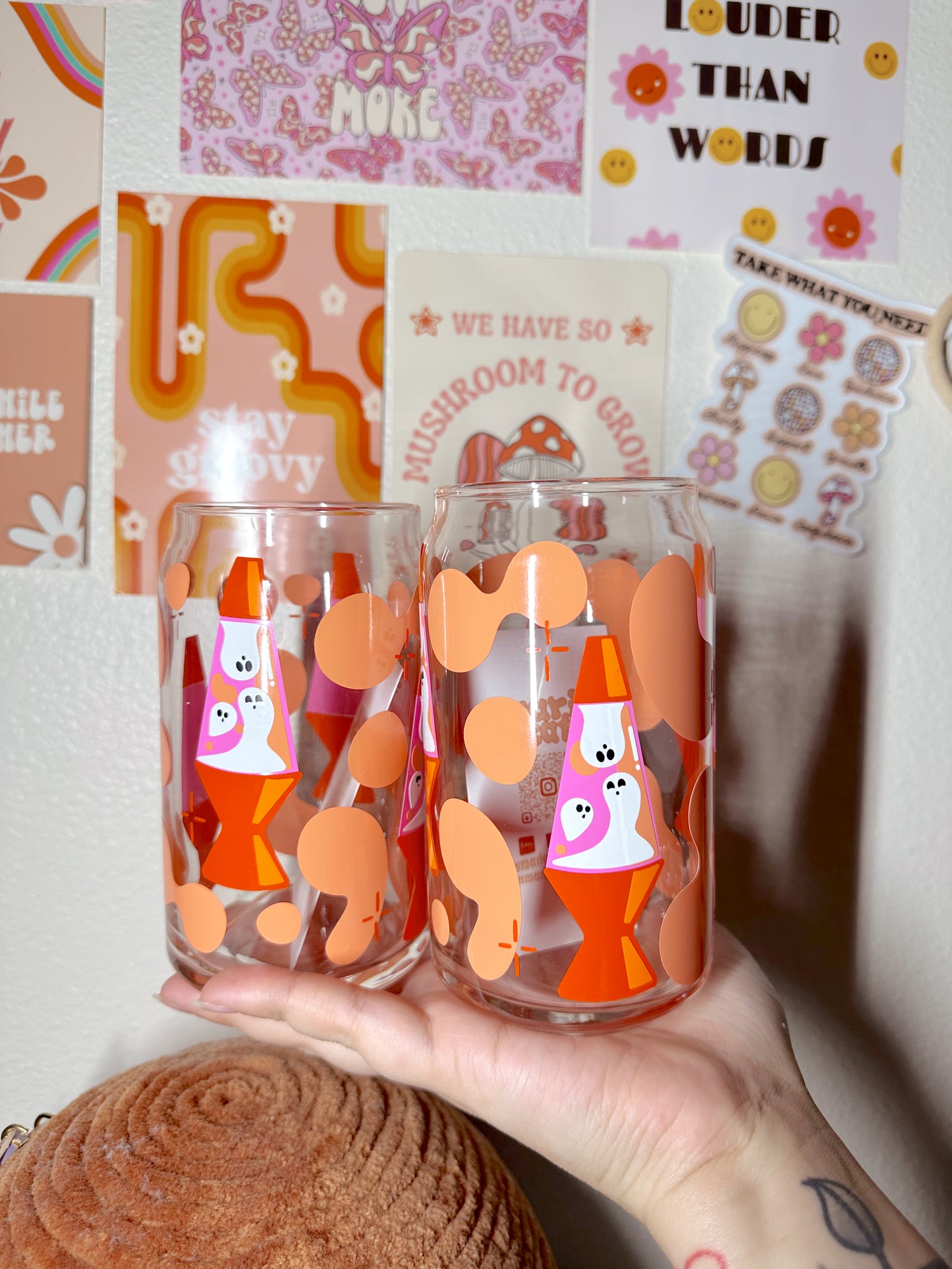 Spooky Lava Lamp Glass Cup