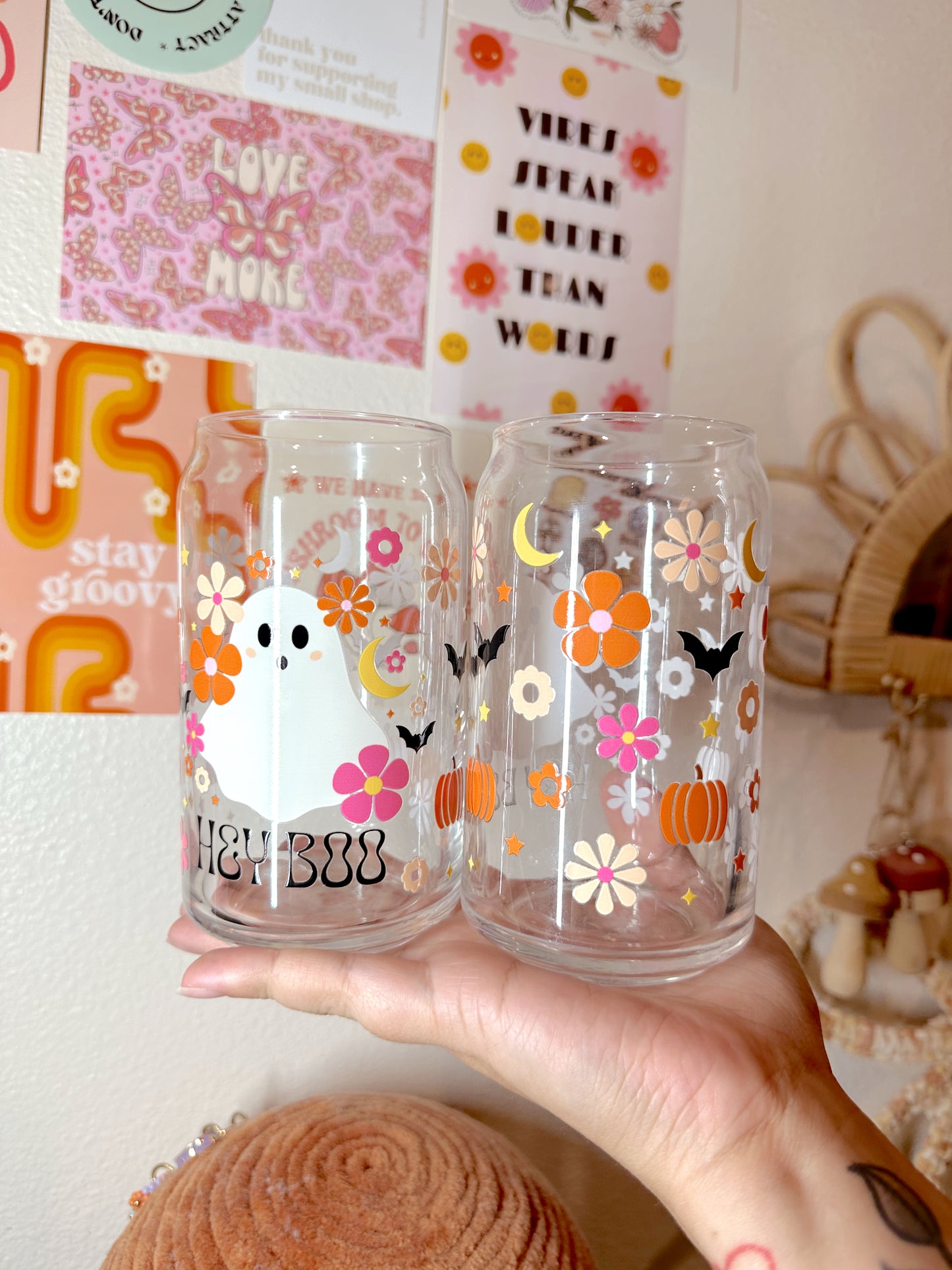 Hey Boo Glass Cup
