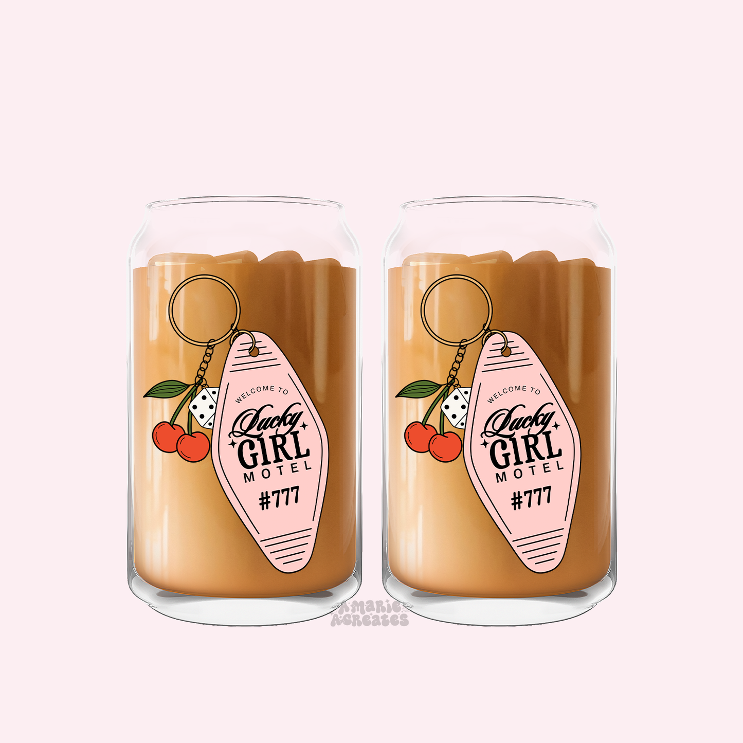 Lucky Girl Motel Glass Cup