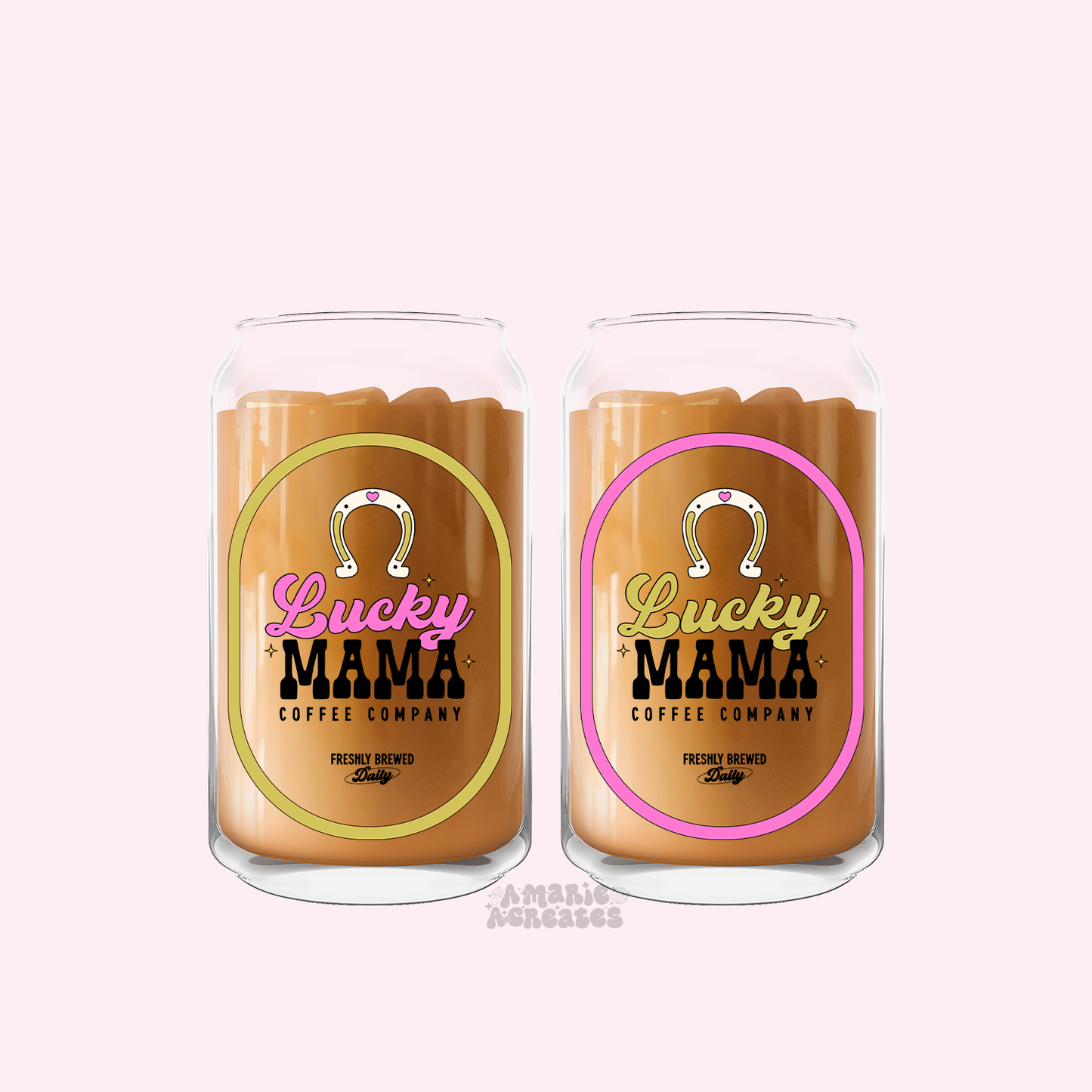 Lucky Mama Coffee Club Glass Cup