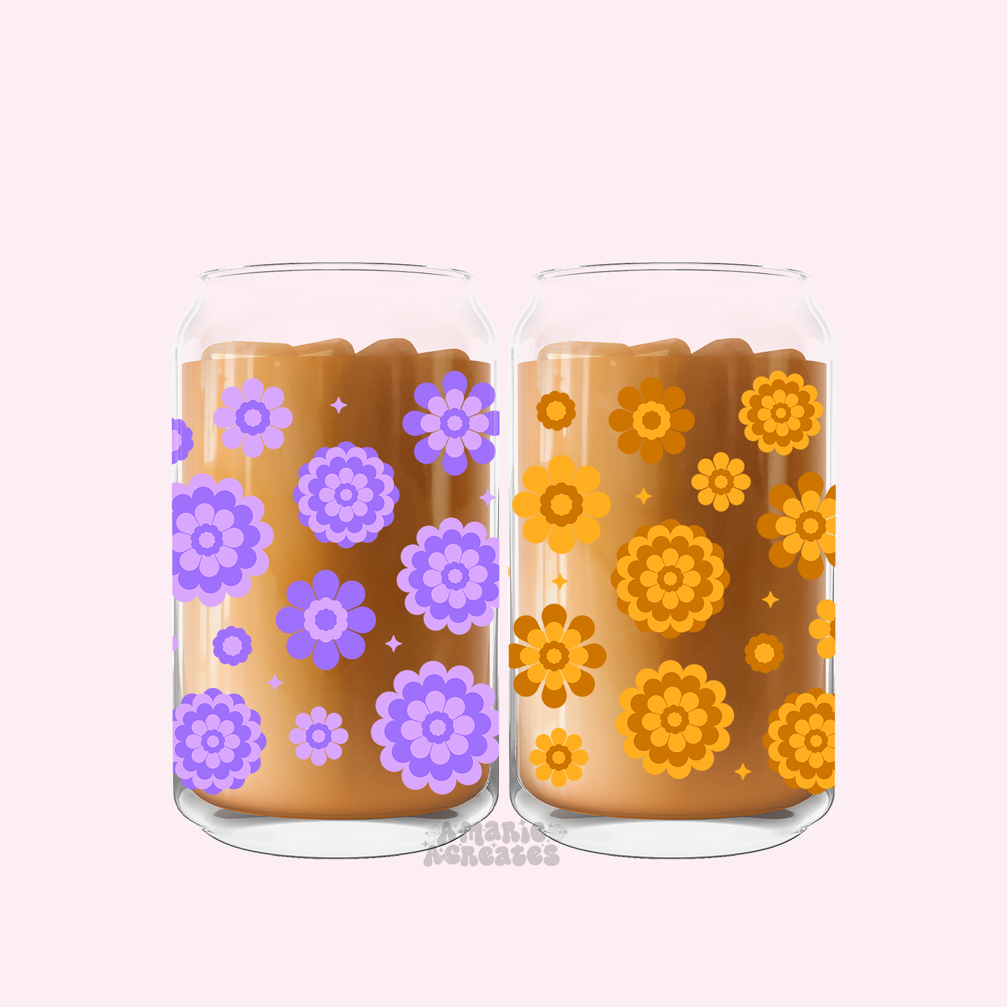 Marigolds Glass Cup