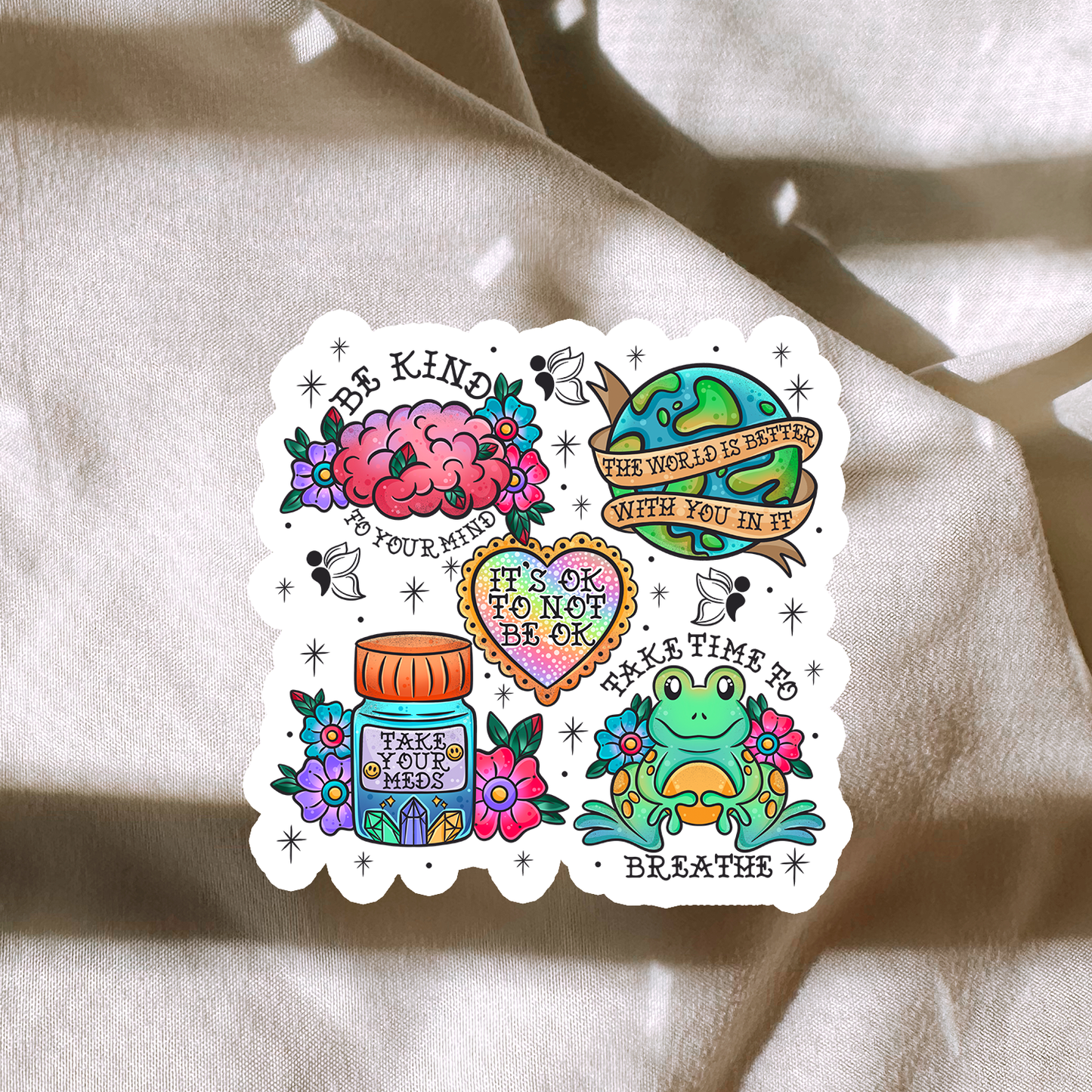 Mental Health Tattoo Sticker