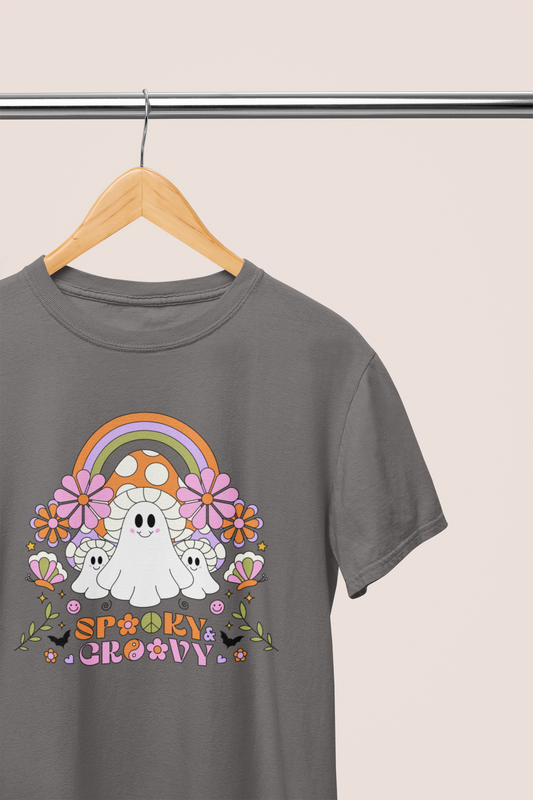 Spooky & Groovy | Mushie Ghost | Graphic Top