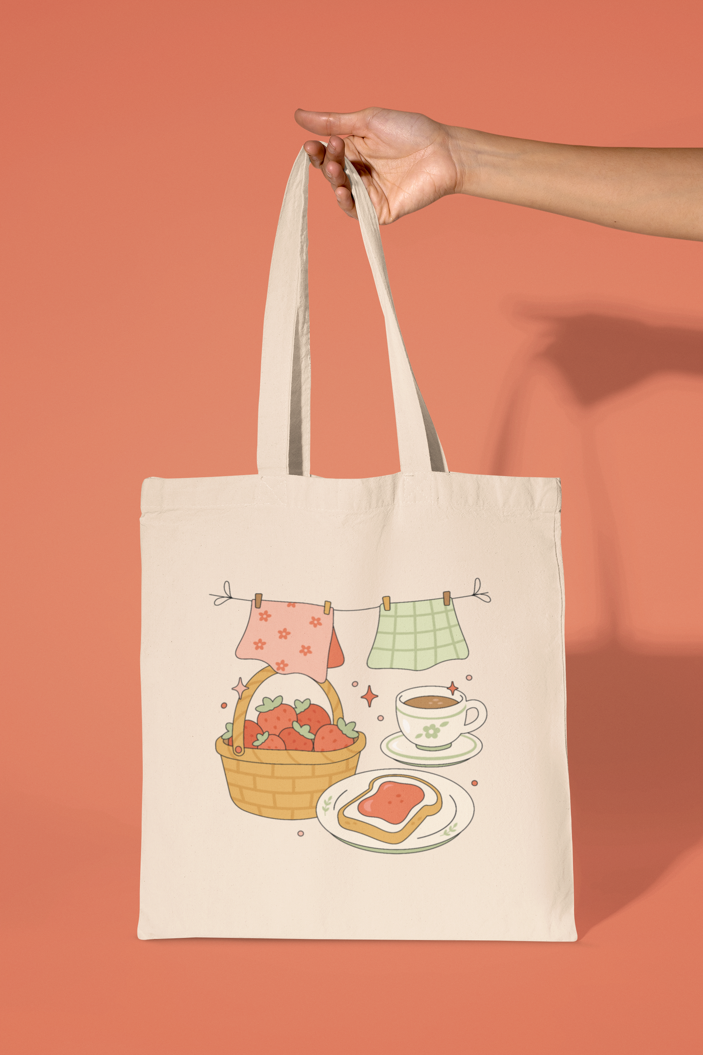 Strawberry Morning Tote Bag