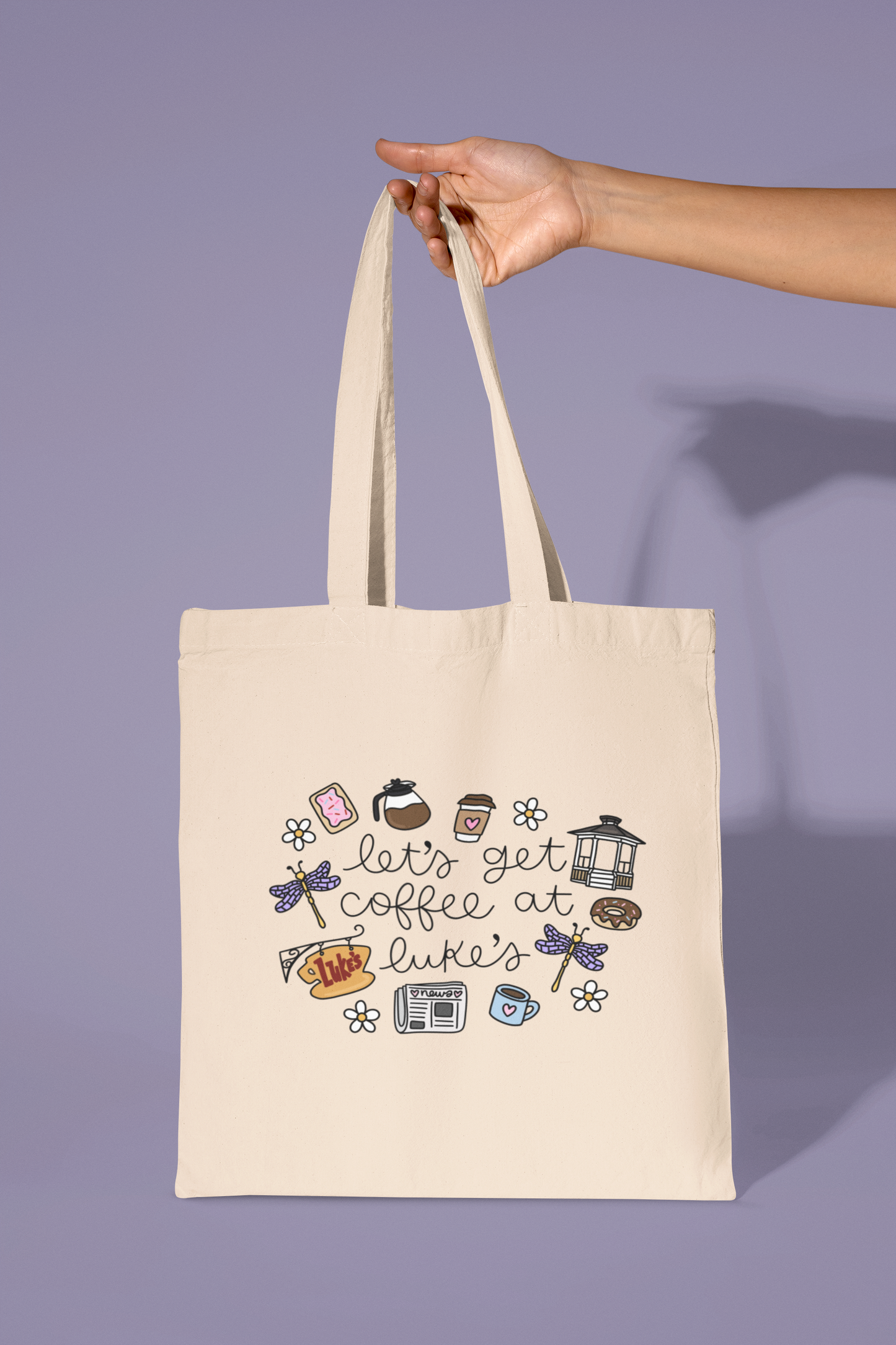 Lets Get Coffee At Lukes Tote Bag