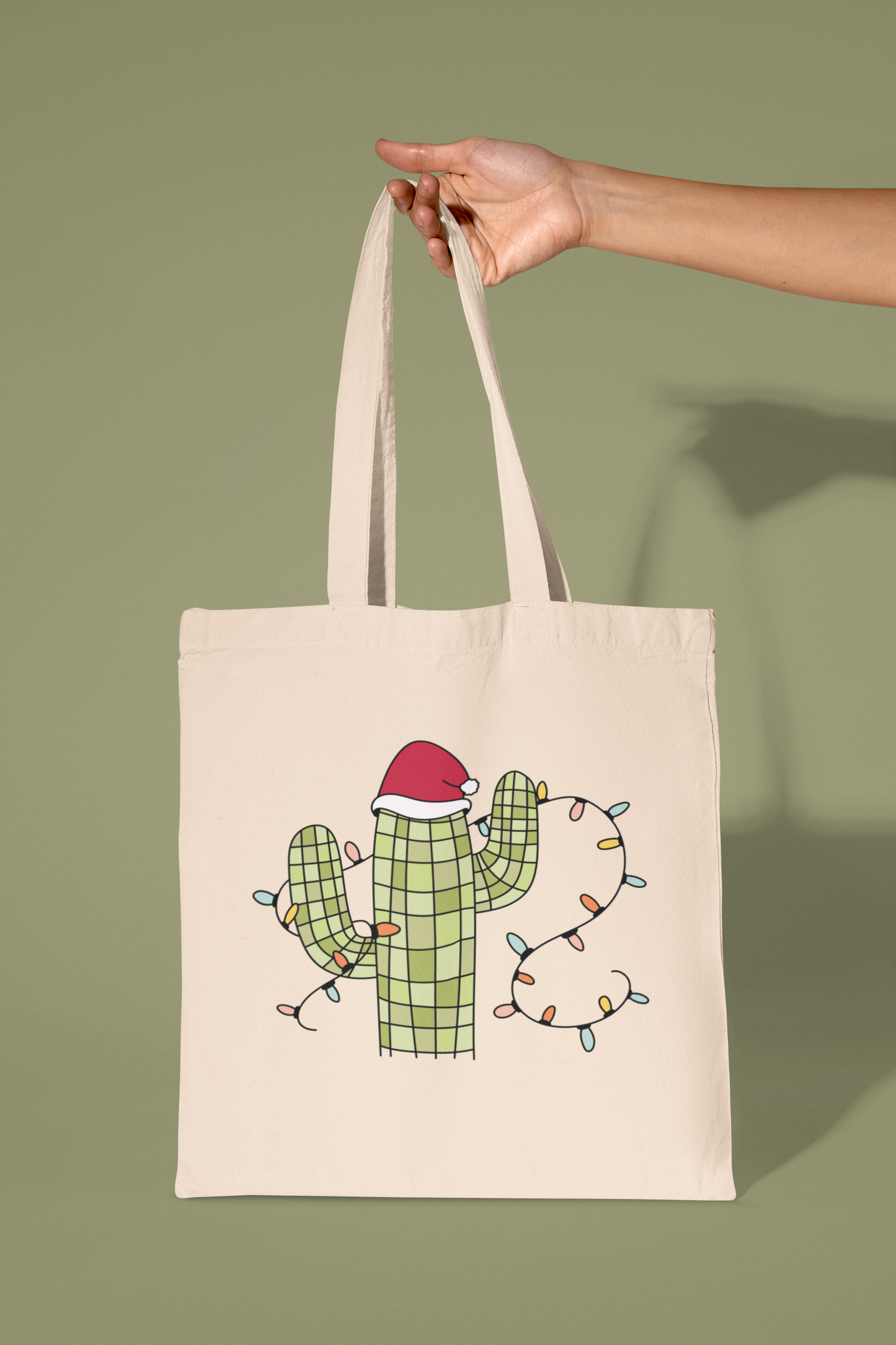 Santa Cactus Tote Bag
