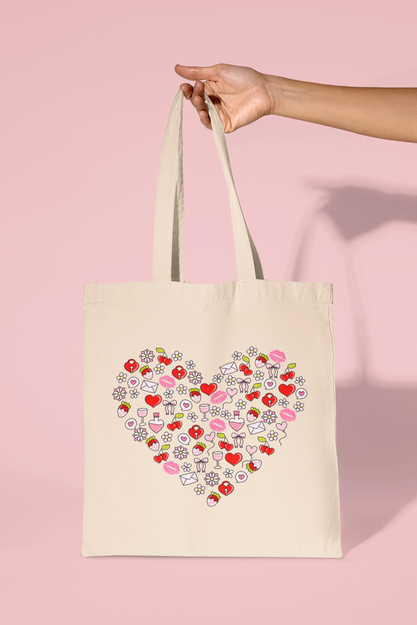 Very Sweet Valentines Heart Tote Bag