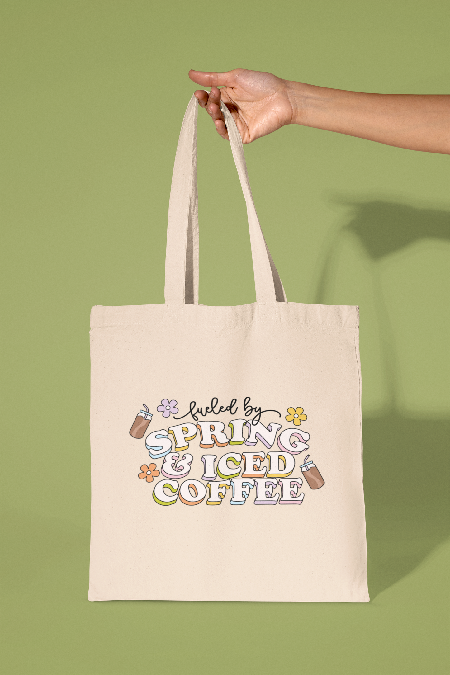 Fueled By Spring & Iced Coffee Tote Bag