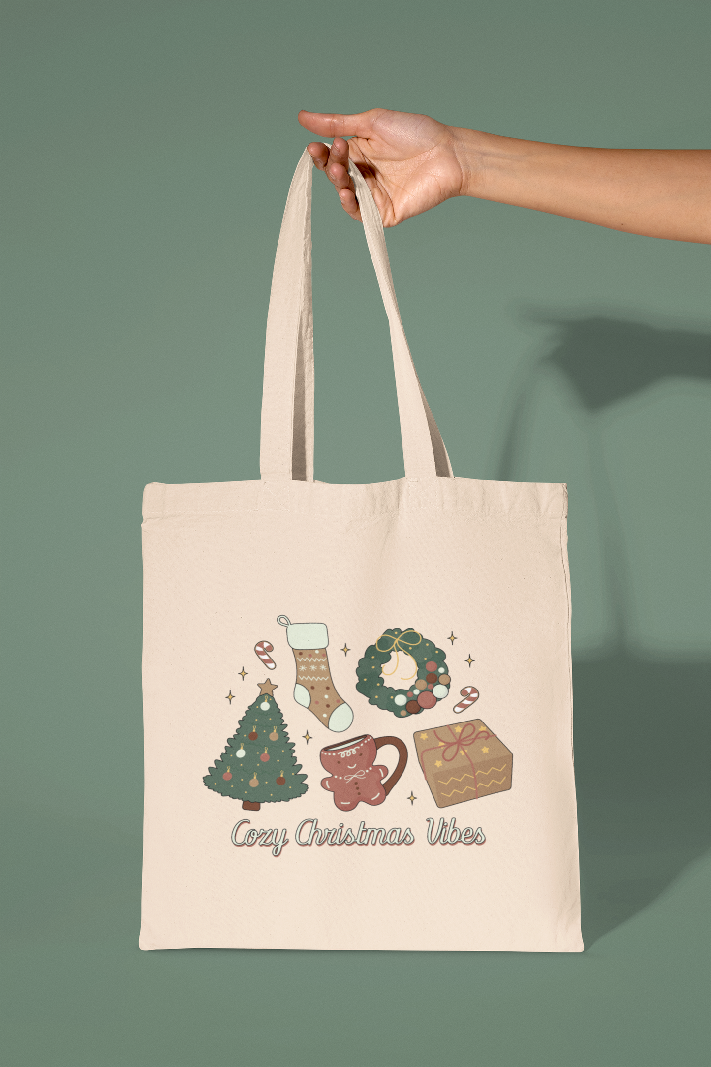 Cozy Christmas Vibes Tote Bag