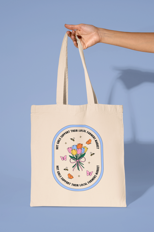 Hot Girls Support Their Local Farmers Market Tote Bag