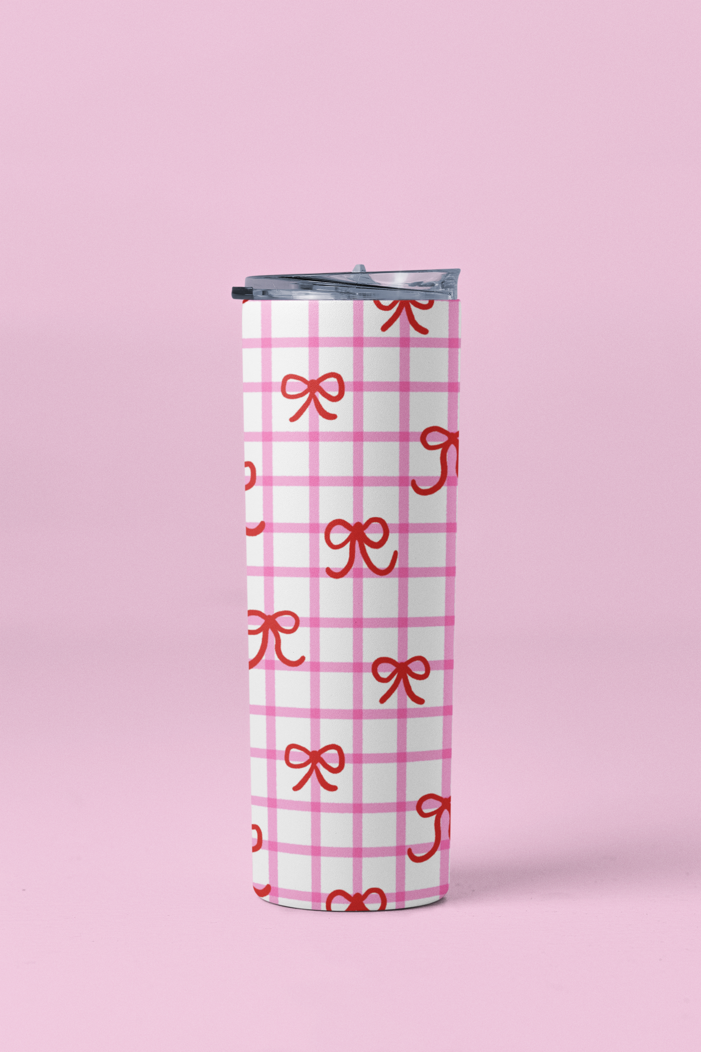 Gingham Bow Tumbler