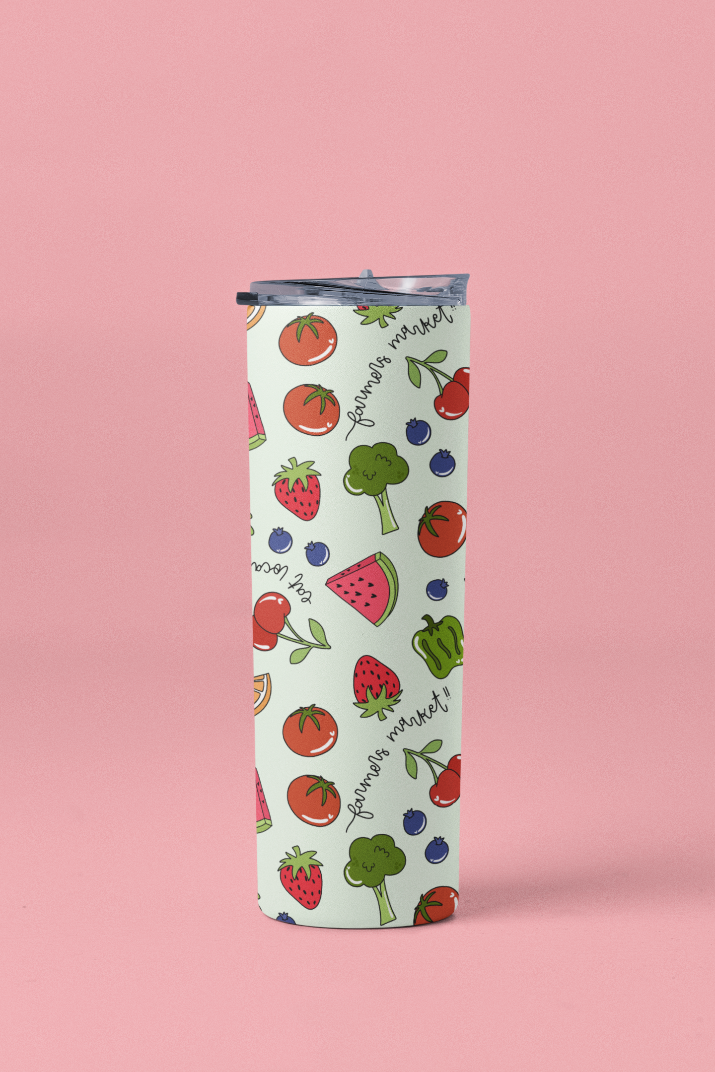Farmers Market Eat Local Fruits Tumbler or Flask