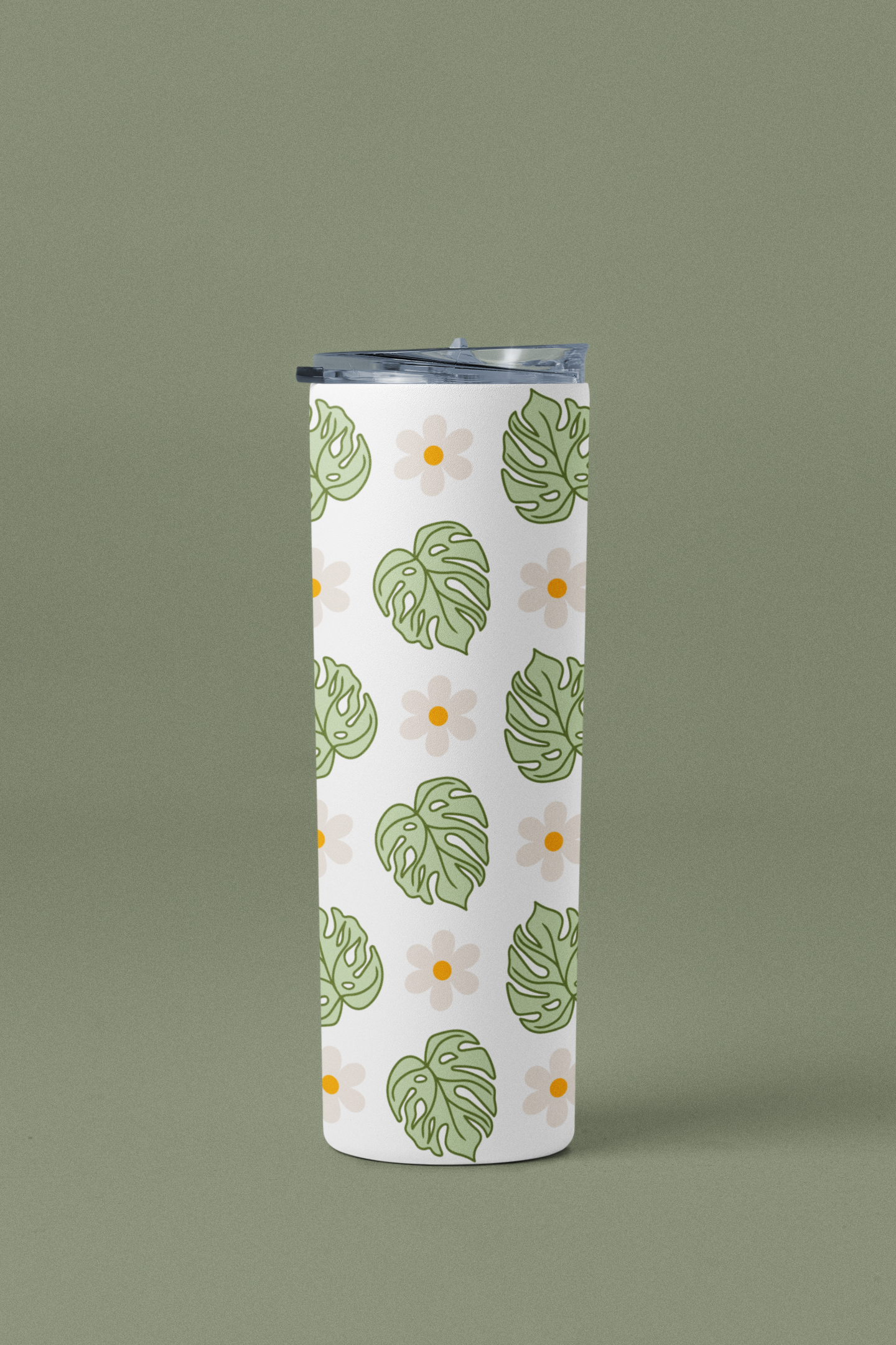 Monsteras & Daisies Tumbler
