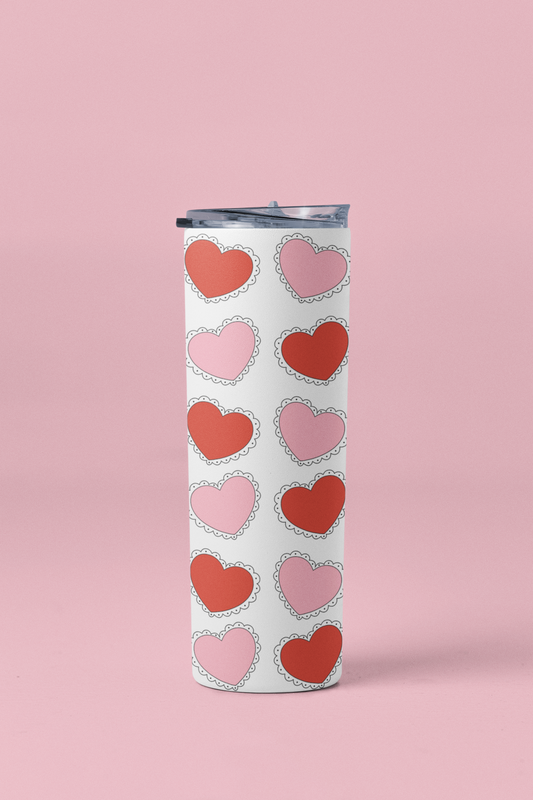 Ribbon Hearts Tumbler