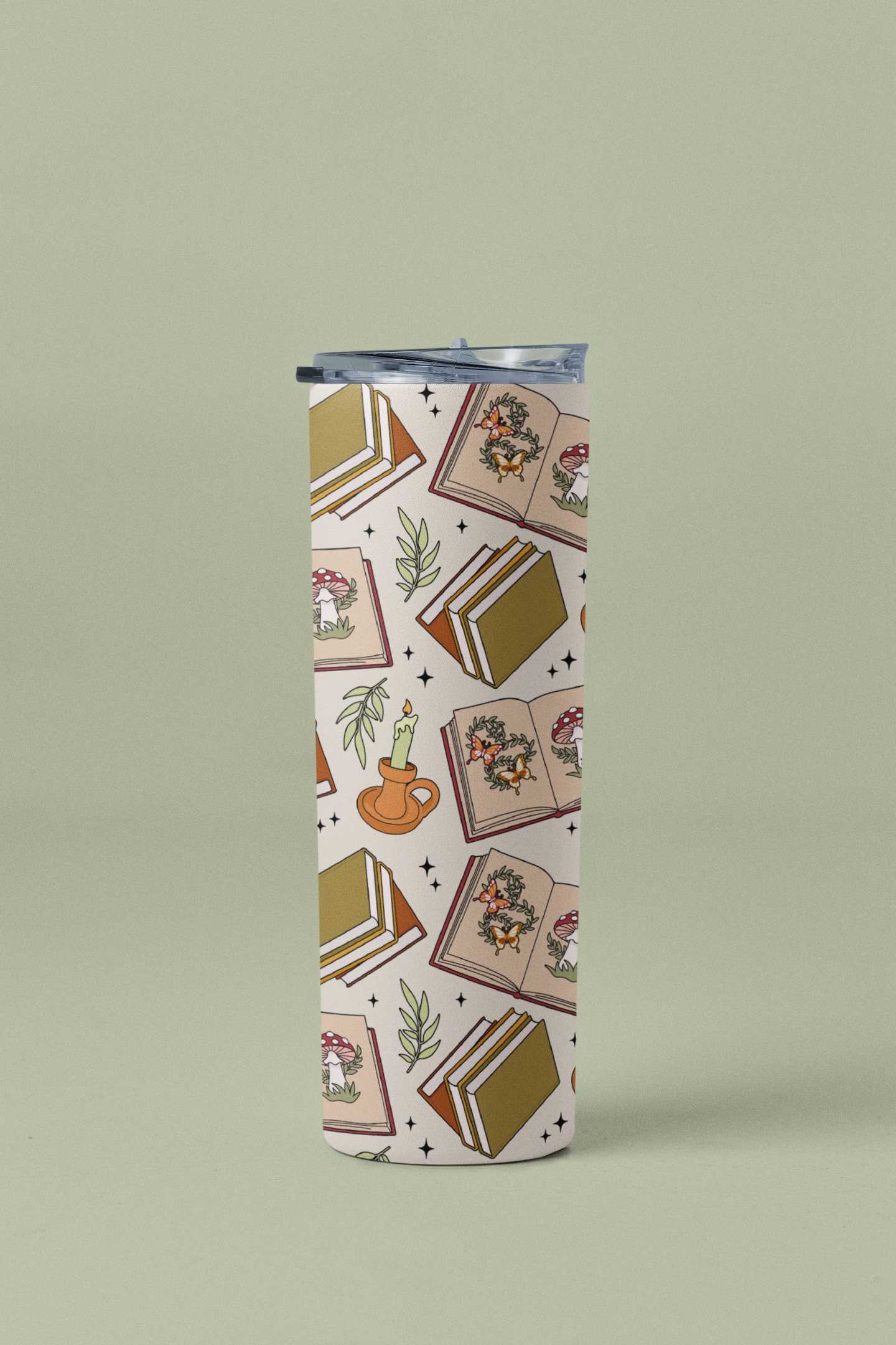 Cottagecore Bookish Tumbler