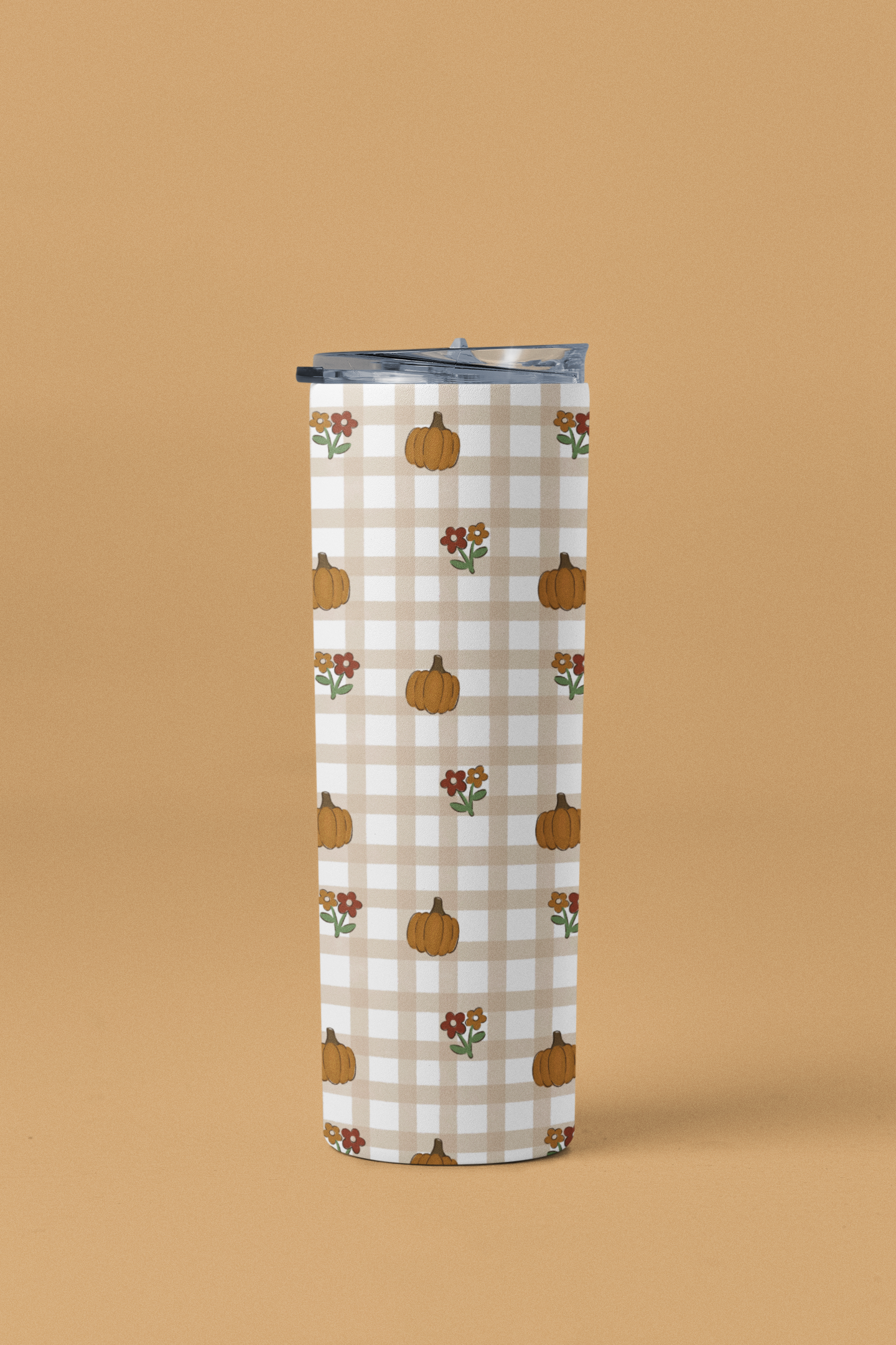 Fall Gingham Tumbler