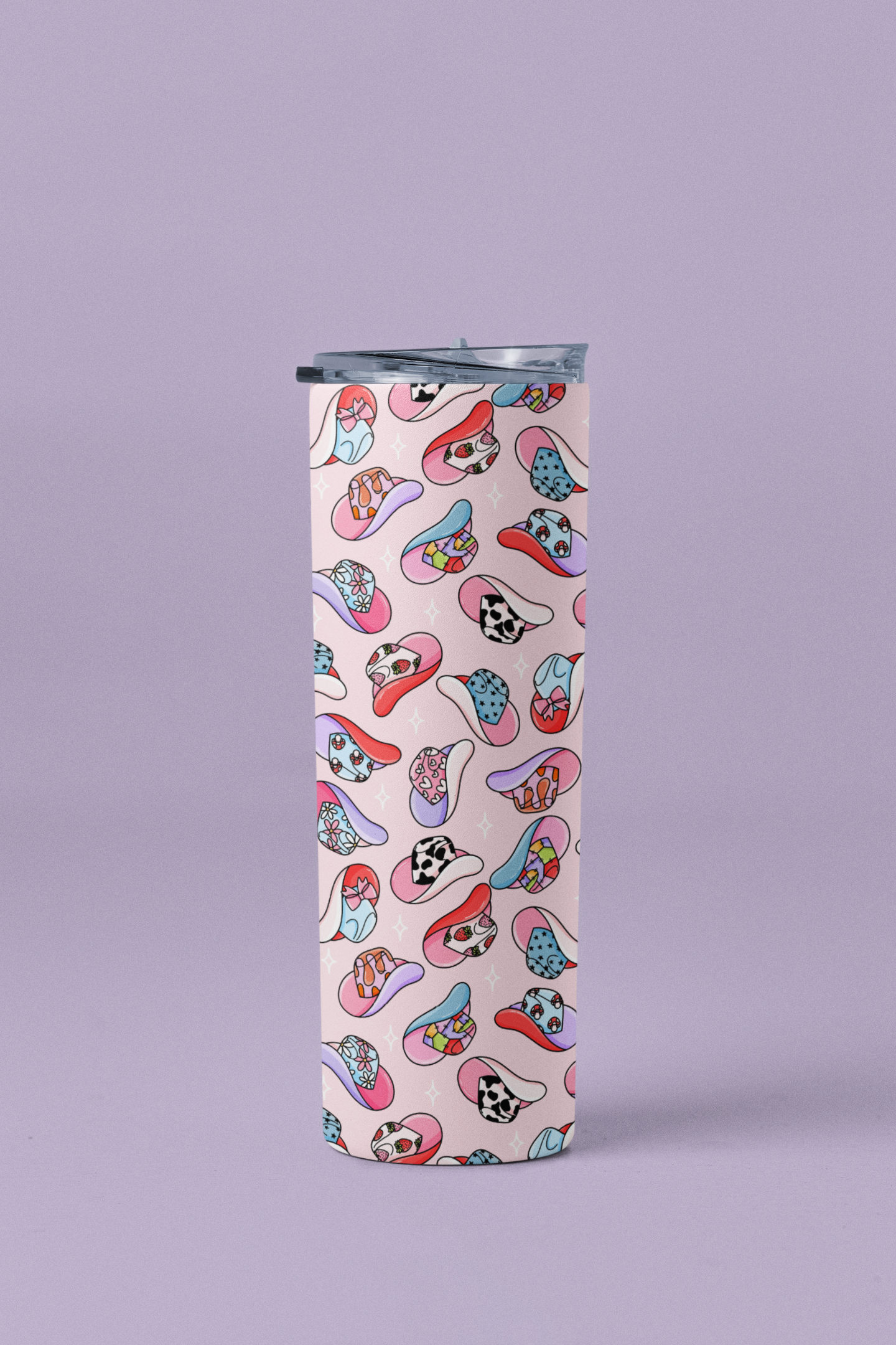 Cowgirl Hat Pattern Tumbler