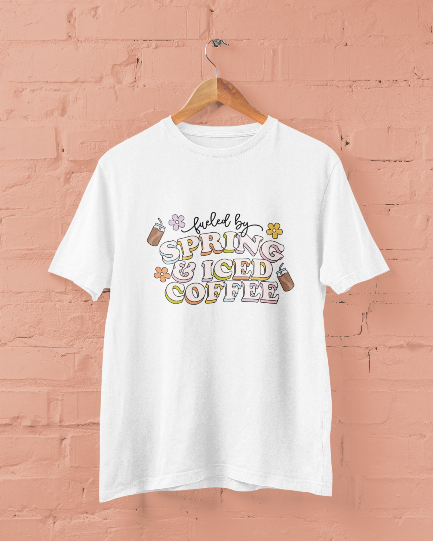 Fueled By Spring & Iced Coffee Graphic Top