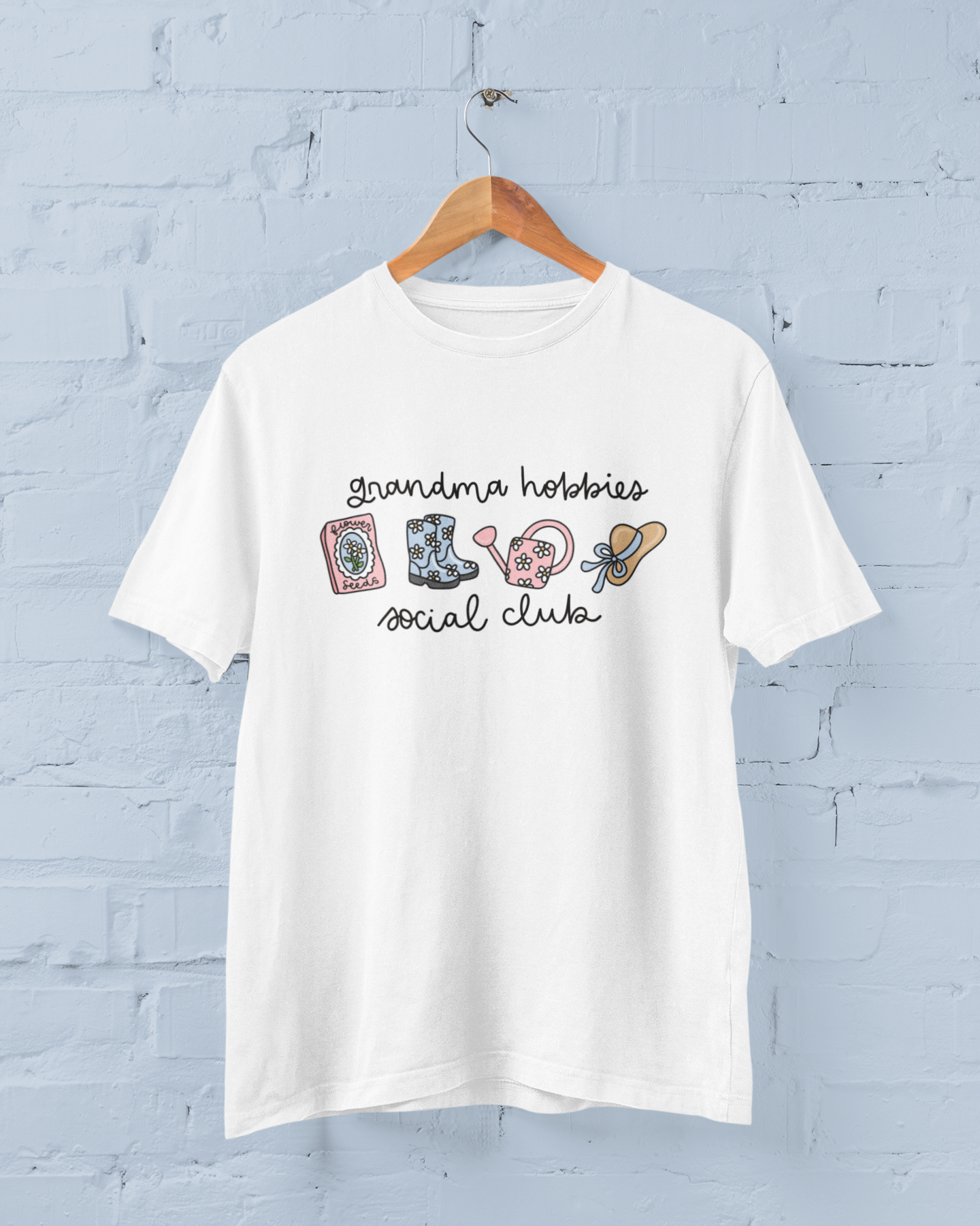 Grandma Hobbies Social Club Graphic Top