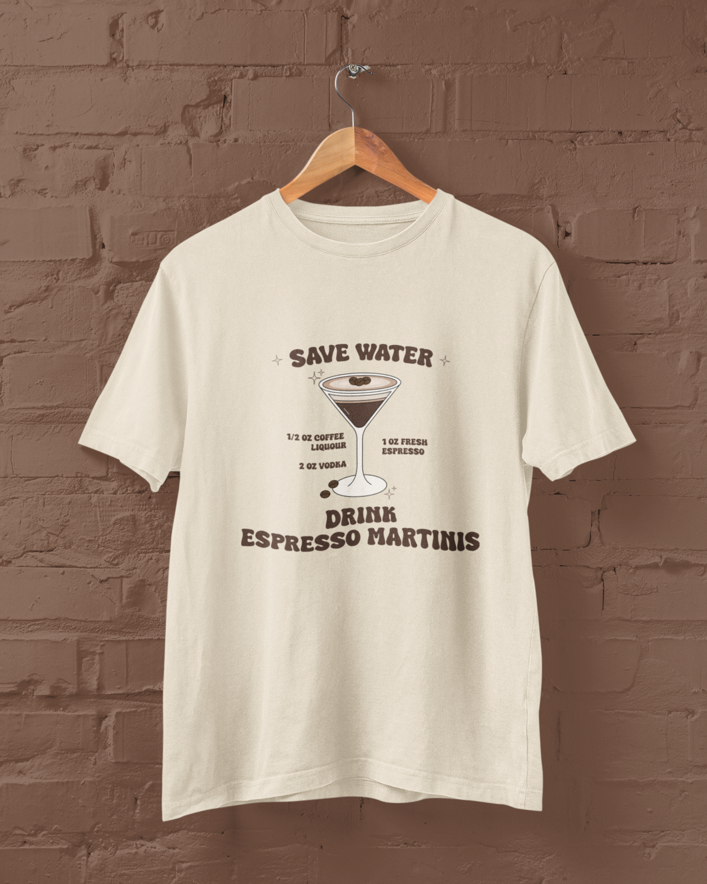 Save Water Drink Espresso Martinis Graphic Top