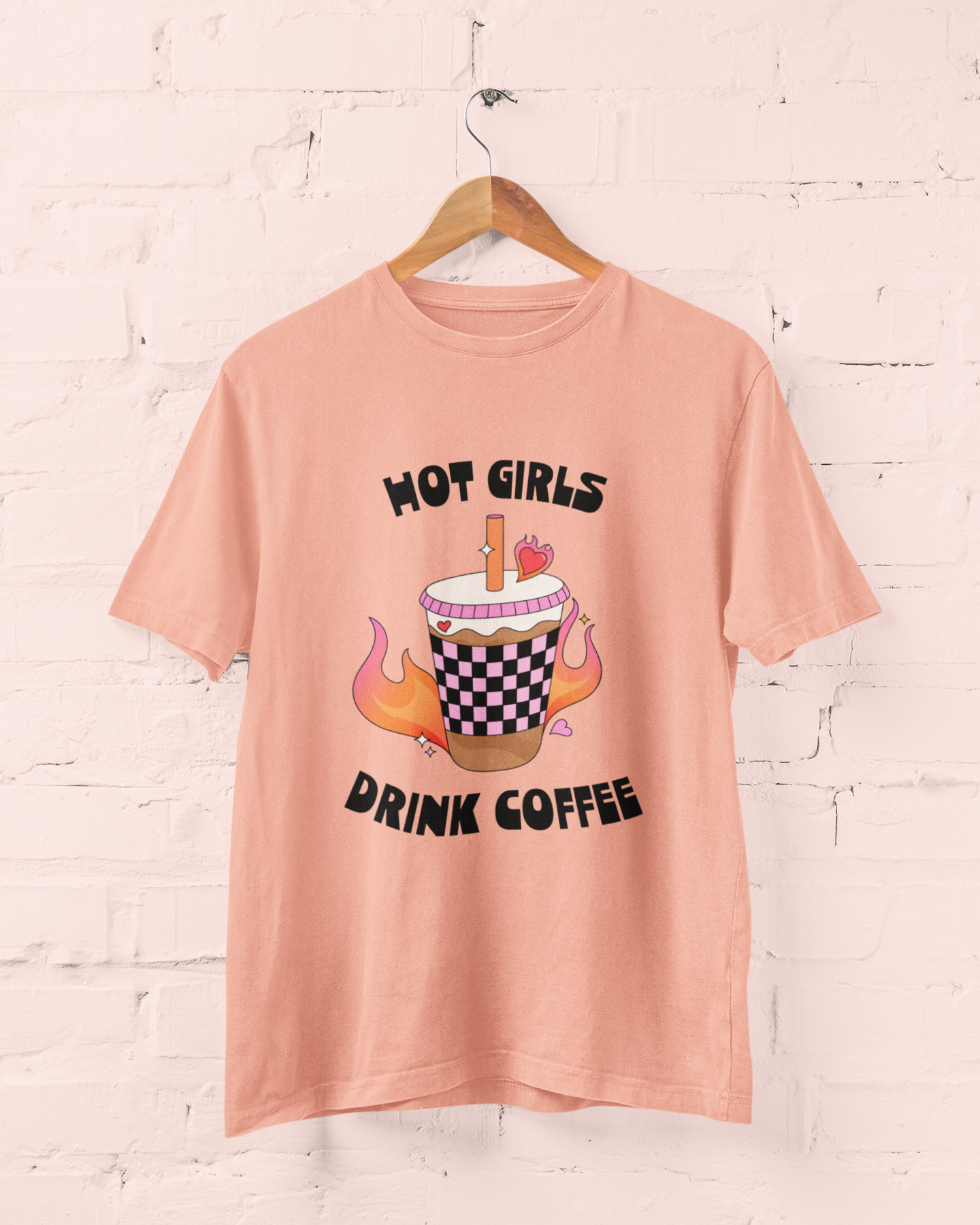 Hot Girls Drink Coffee Graphic Top