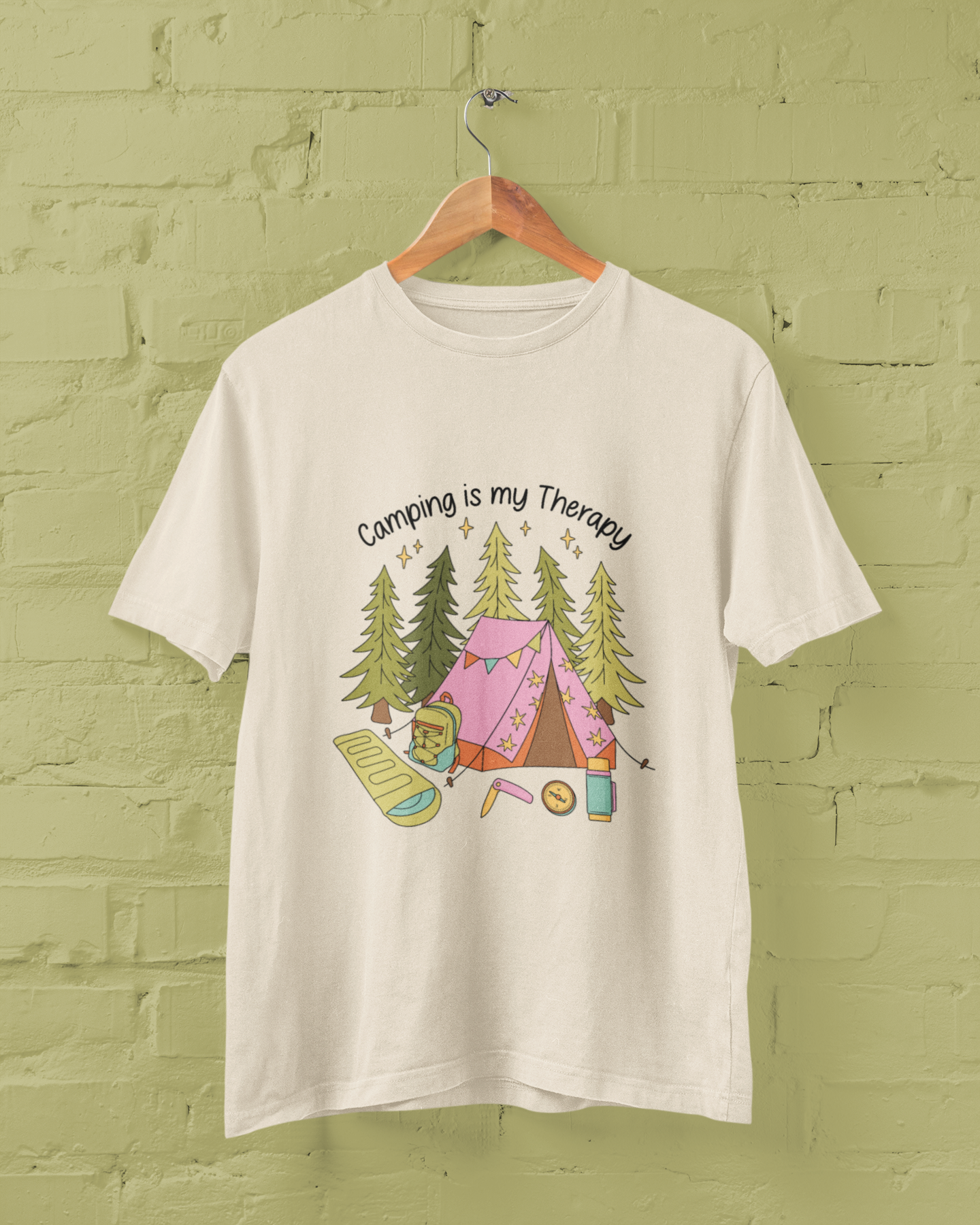 Camping Is My Therapy Graphic Top