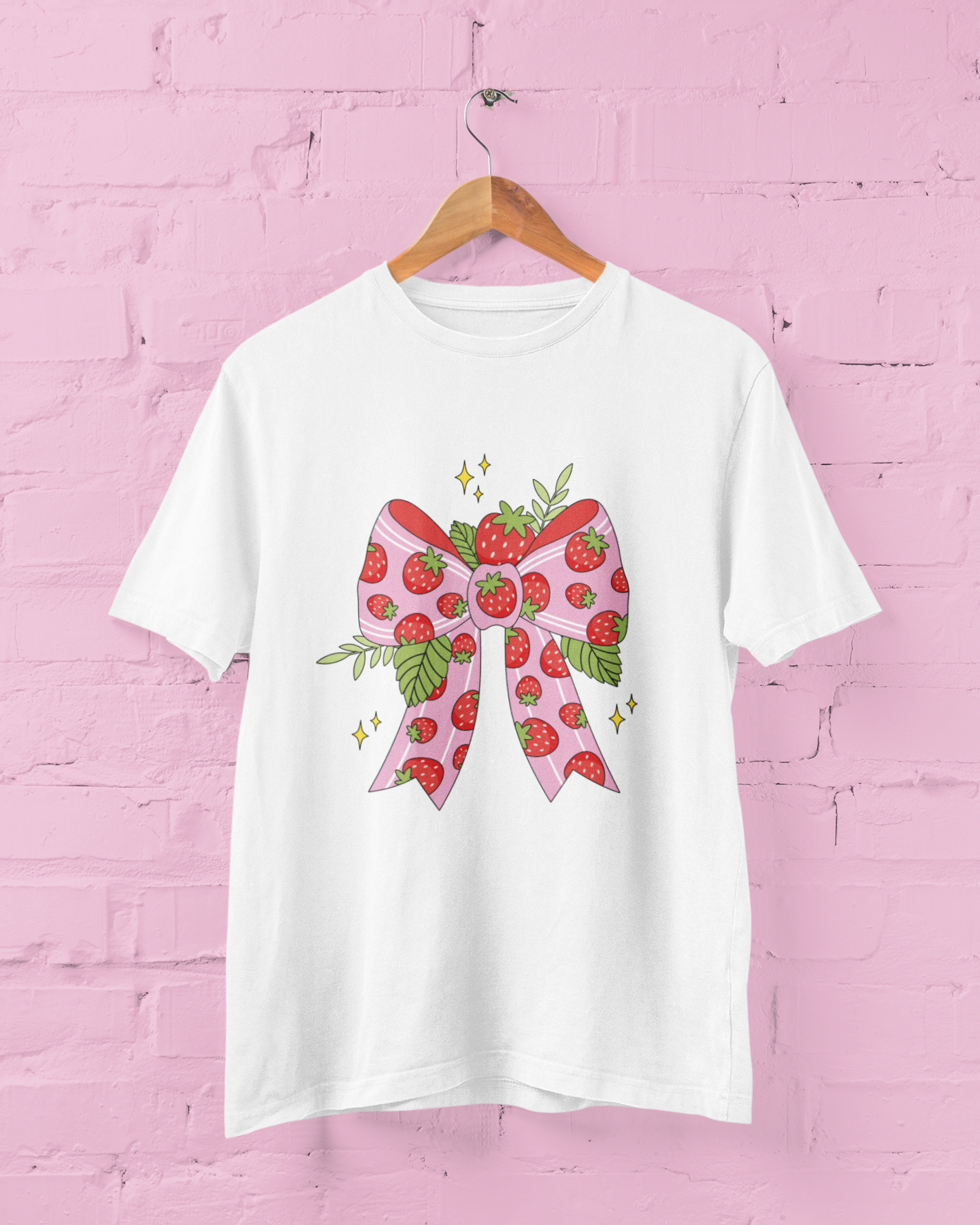 Strawberry Bow Graphic Top