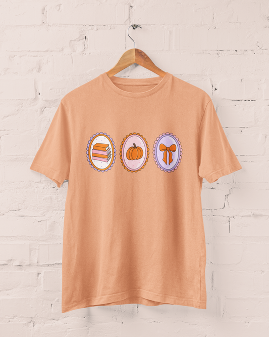 Autumn Bookish Frames Graphic Top